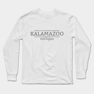 Kalamazoo Michigan Simple Vintage Design for Men and Women Long Sleeve T-Shirt